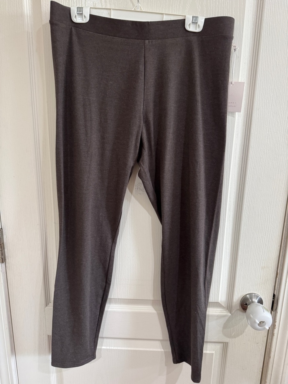 LC Lauren Conrad Dark Charcoal Brown Pull-On Leggings
